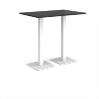Brescia rectangular poseur table with square bases