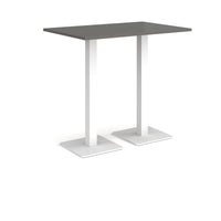 Brescia rectangular poseur table with square bases