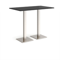 Brescia rectangular poseur table with square bases