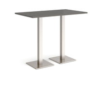 Brescia rectangular poseur table with square bases