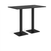 Brescia rectangular poseur table with square bases