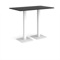 Brescia rectangular poseur table with square bases