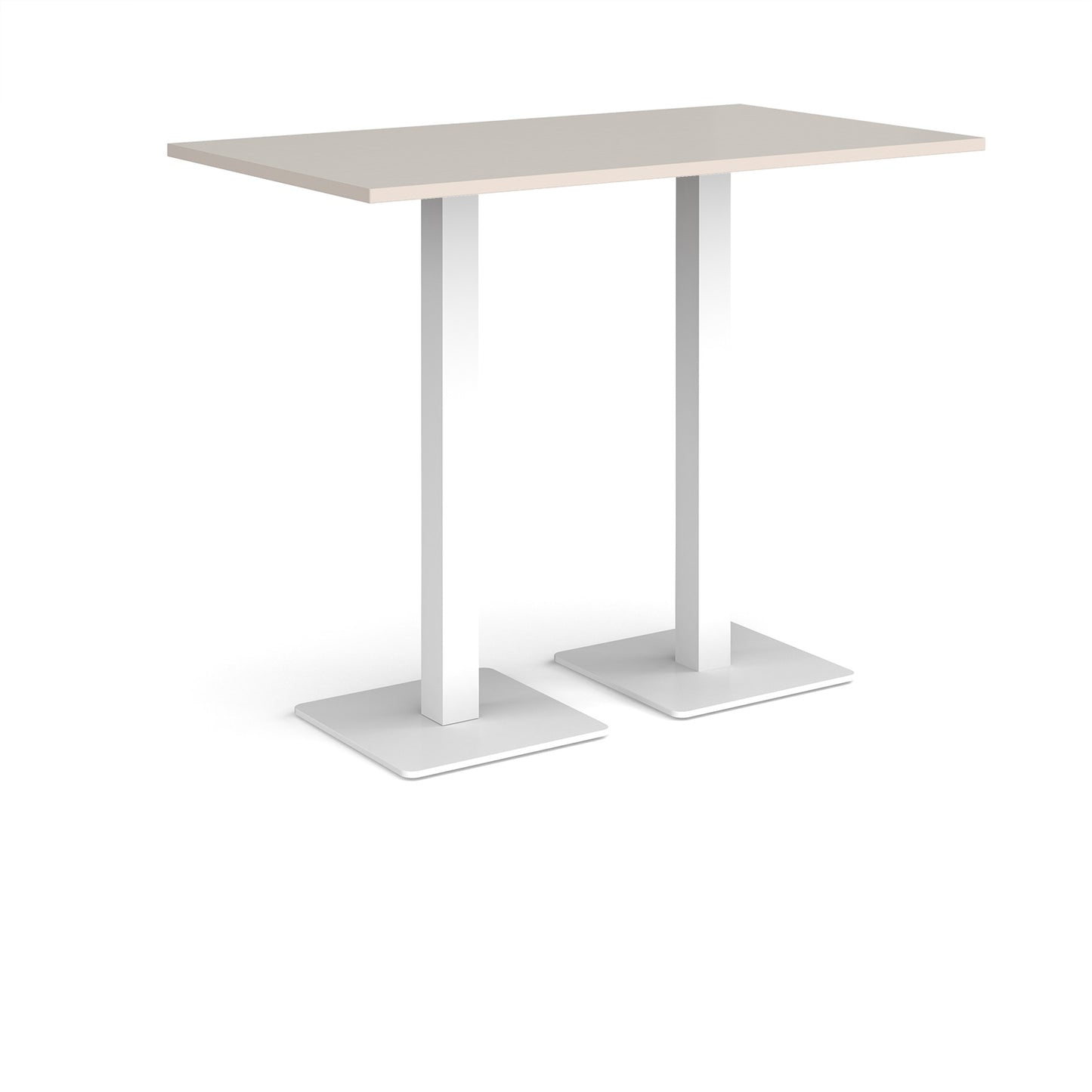 Brescia rectangular poseur table with square bases