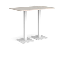 Brescia rectangular poseur table with square bases