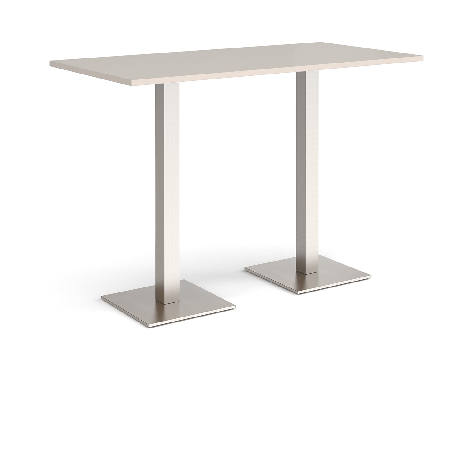 Brescia rectangular poseur table with square bases