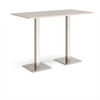 Brescia rectangular poseur table with square bases