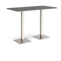 Brescia rectangular poseur table with square bases