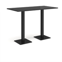 Brescia rectangular poseur table with square bases