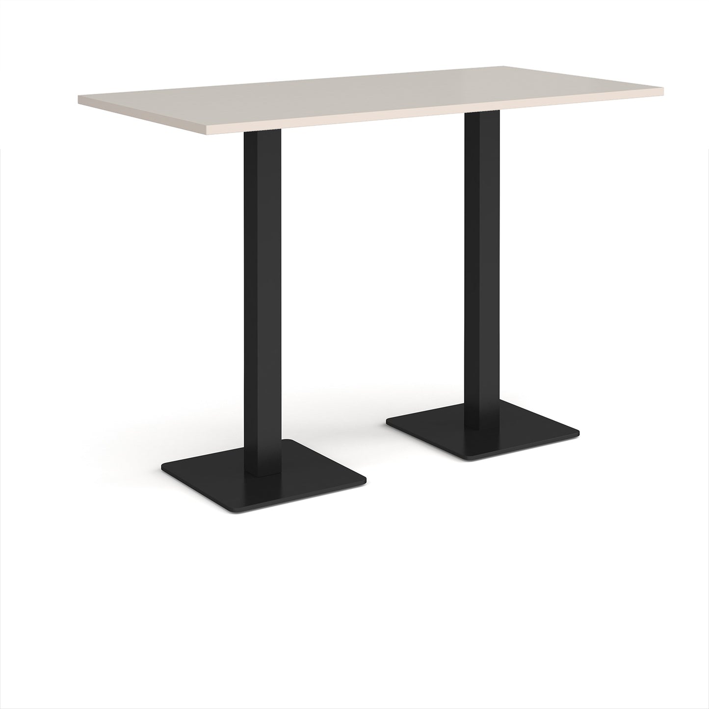 Brescia rectangular poseur table with square bases