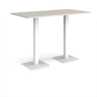 Brescia rectangular poseur table with square bases