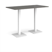 Brescia rectangular poseur table with square bases