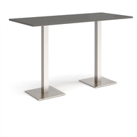 Brescia rectangular poseur table with square bases