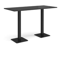Brescia rectangular poseur table with square bases