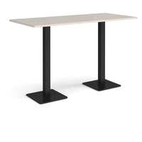 Brescia rectangular poseur table with square bases