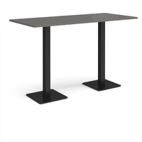 Brescia rectangular poseur table with square bases
