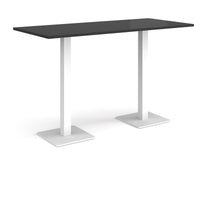 Brescia rectangular poseur table with square bases