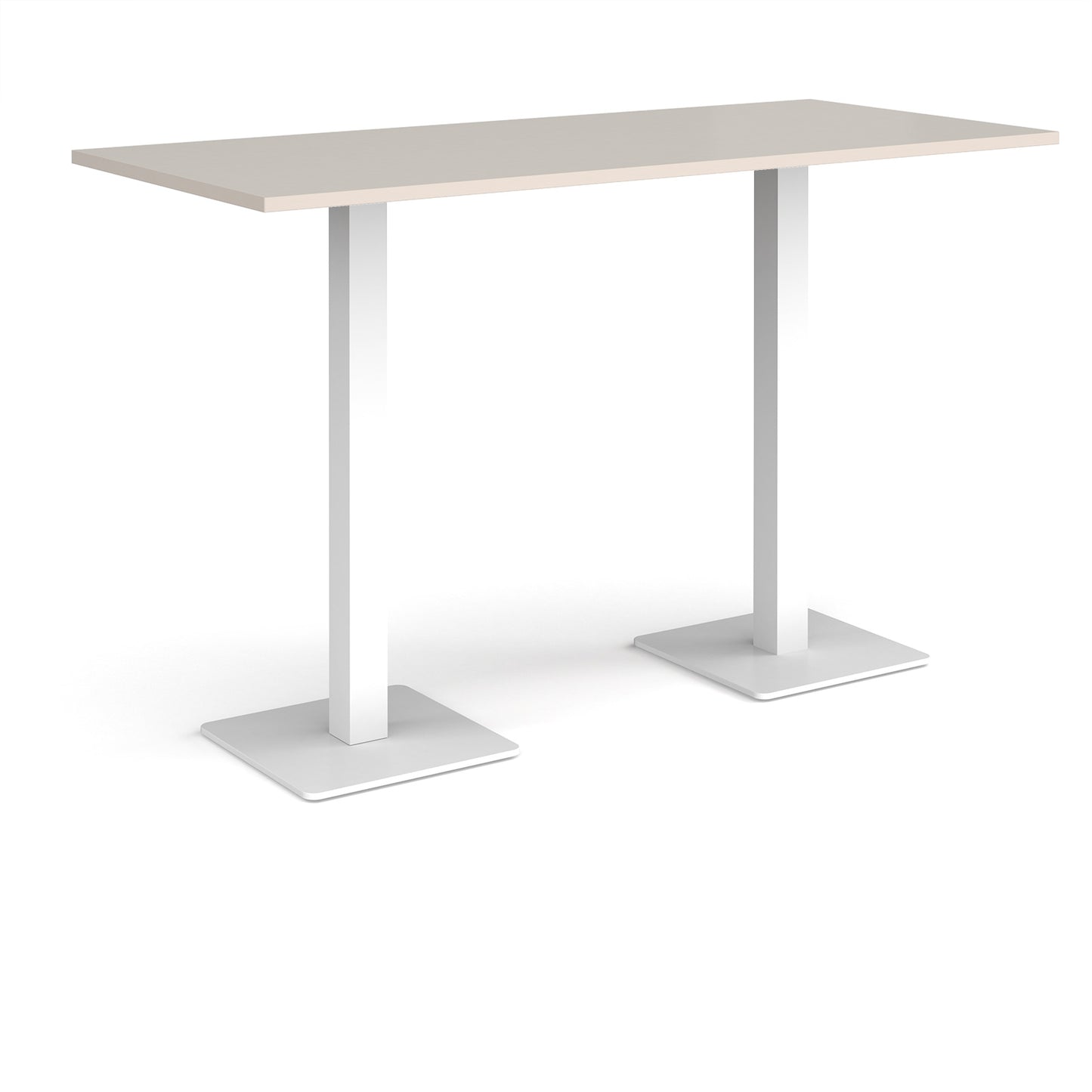 Brescia rectangular poseur table with square bases