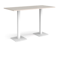 Brescia rectangular poseur table with square bases