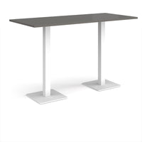 Brescia rectangular poseur table with square bases