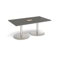 Eternal rectangular power ready boardroom table