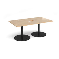 Eternal rectangular power ready boardroom table