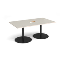 Eternal rectangular power ready boardroom table