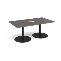 Eternal rectangular power ready boardroom table