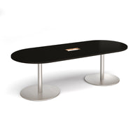 Eternal radial end power ready boardroom table
