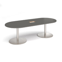 Eternal radial end power ready boardroom table