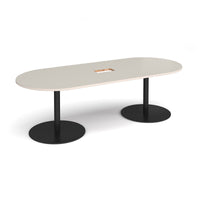 Eternal radial end power ready boardroom table