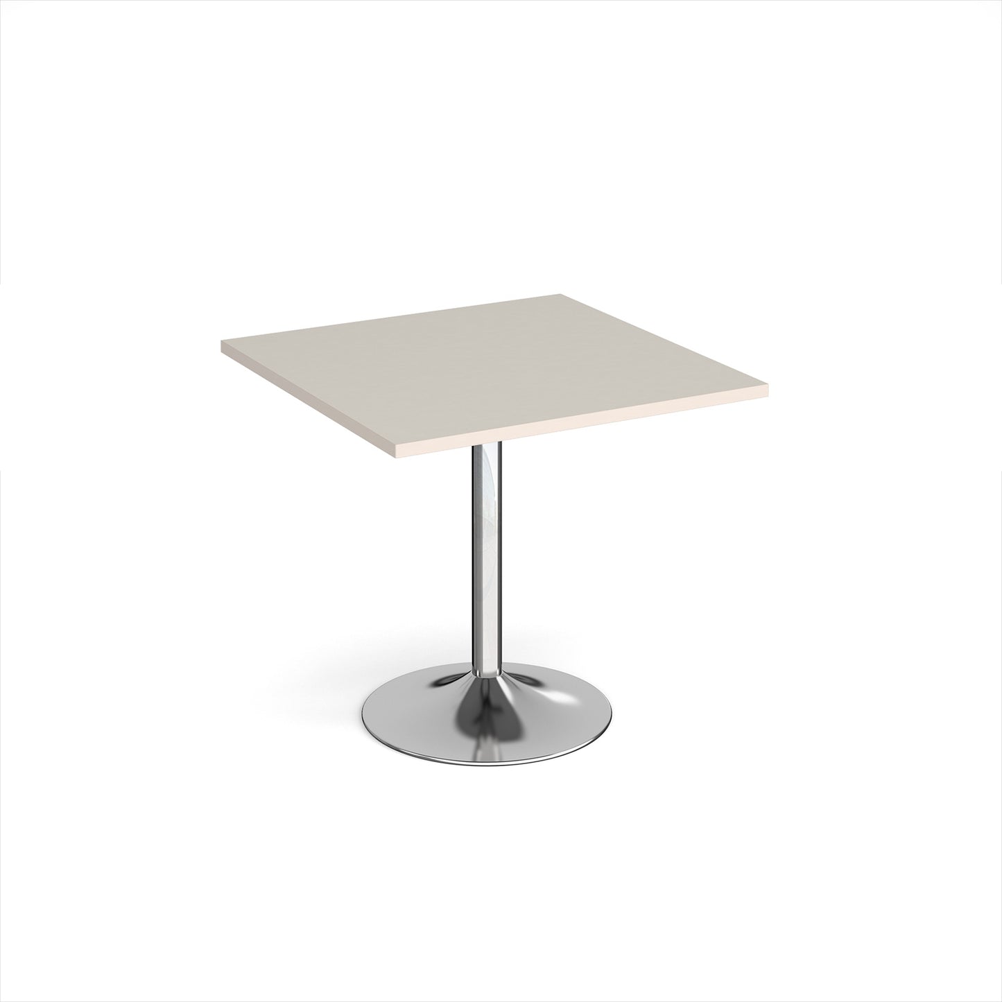 Genoa square dining table with trumpet base