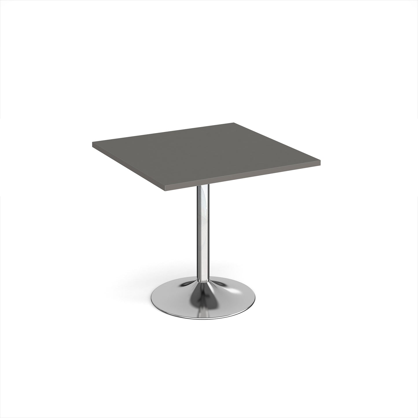 Genoa square dining table with trumpet base