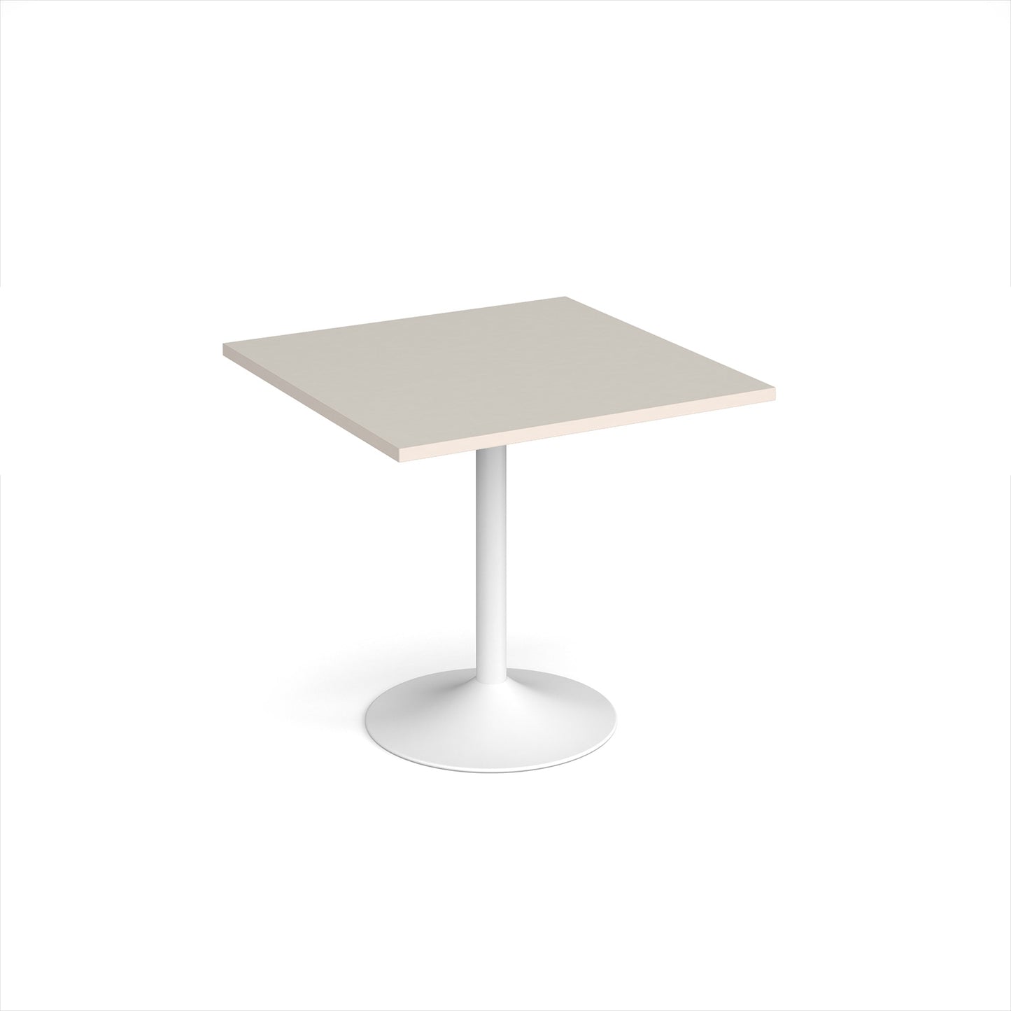 Genoa square dining table with trumpet base