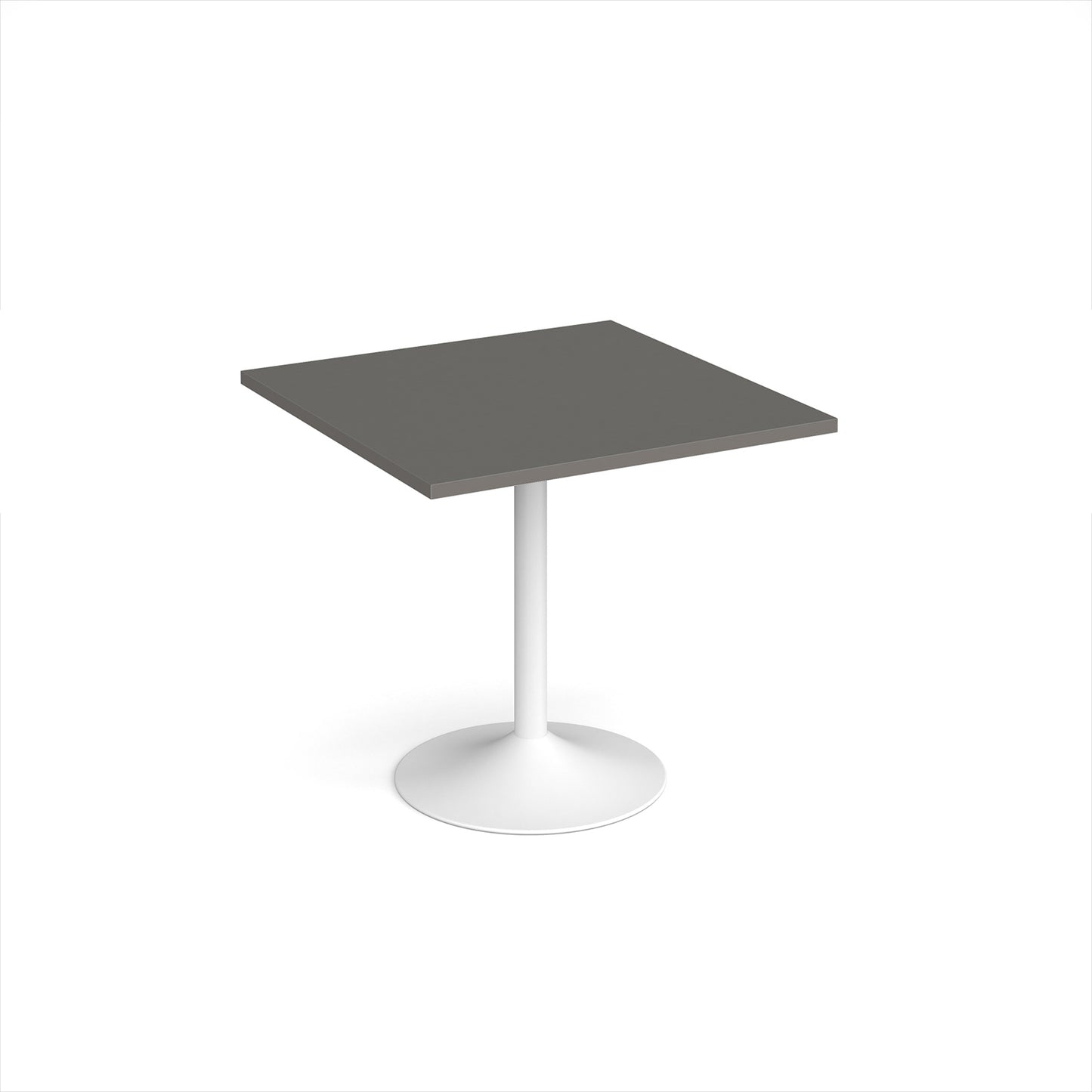 Genoa square dining table with trumpet base