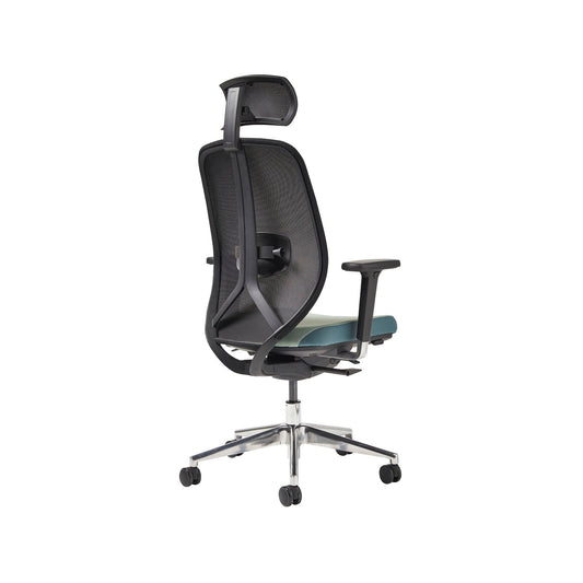 Kura mesh task with head rest - aluminium