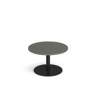 Monza circular coffee table with flat round base