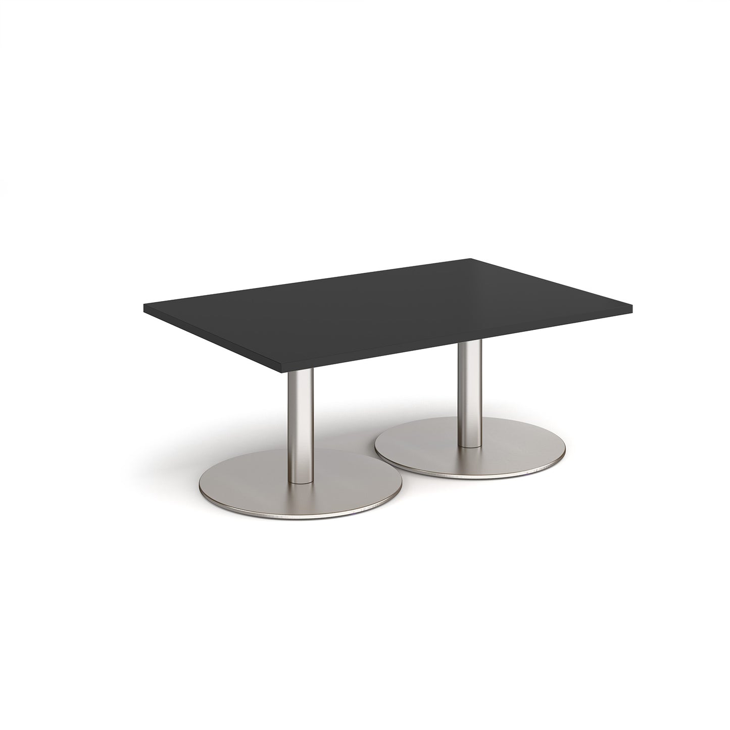 Monza rectangular coffee table with flat round bases
