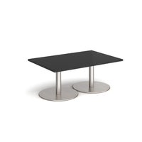 Monza rectangular coffee table with flat round bases