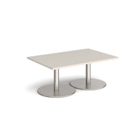 Monza rectangular coffee table with flat round bases