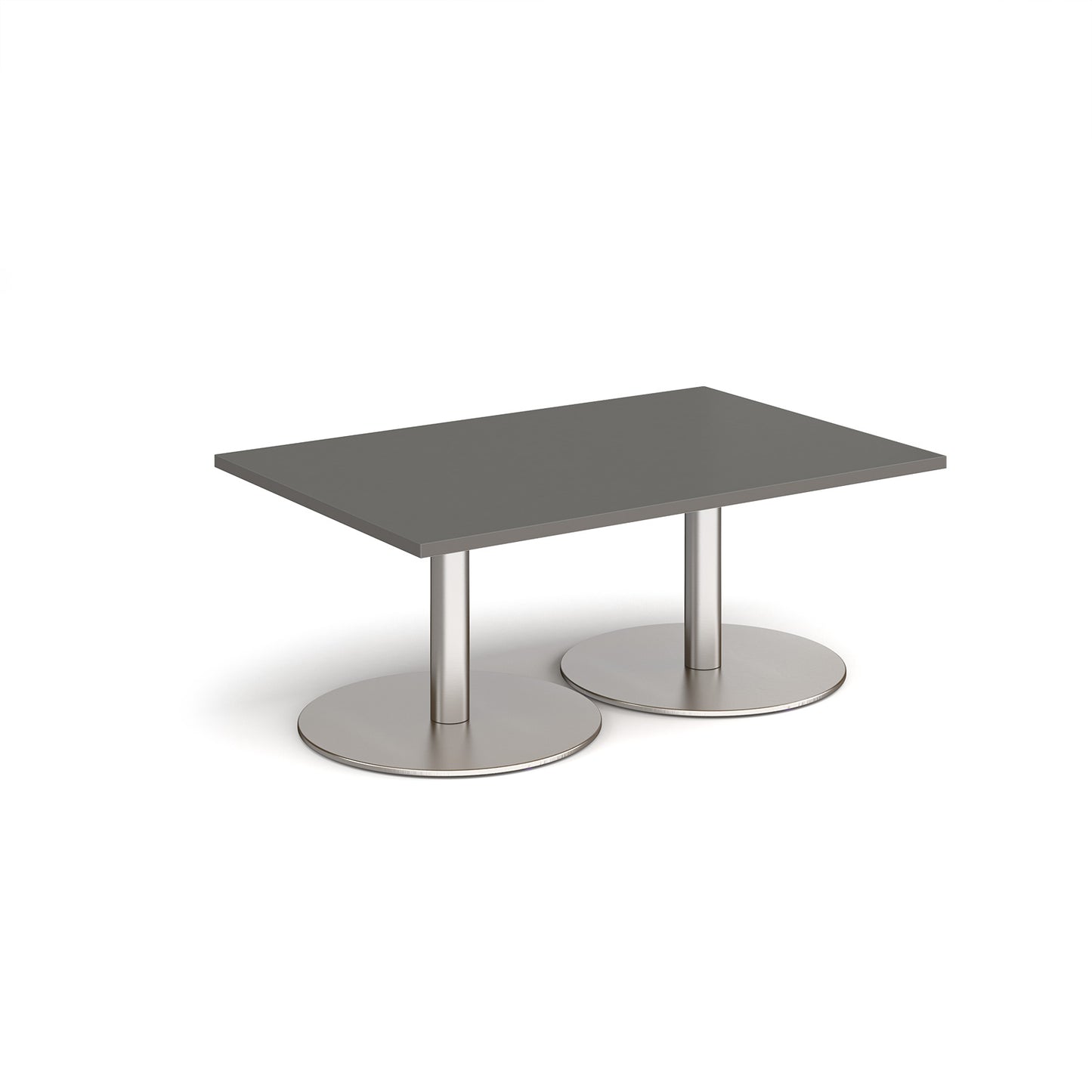 Monza rectangular coffee table with flat round bases