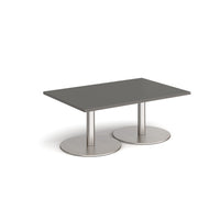 Monza rectangular coffee table with flat round bases