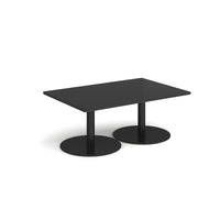 Monza rectangular coffee table with flat round bases