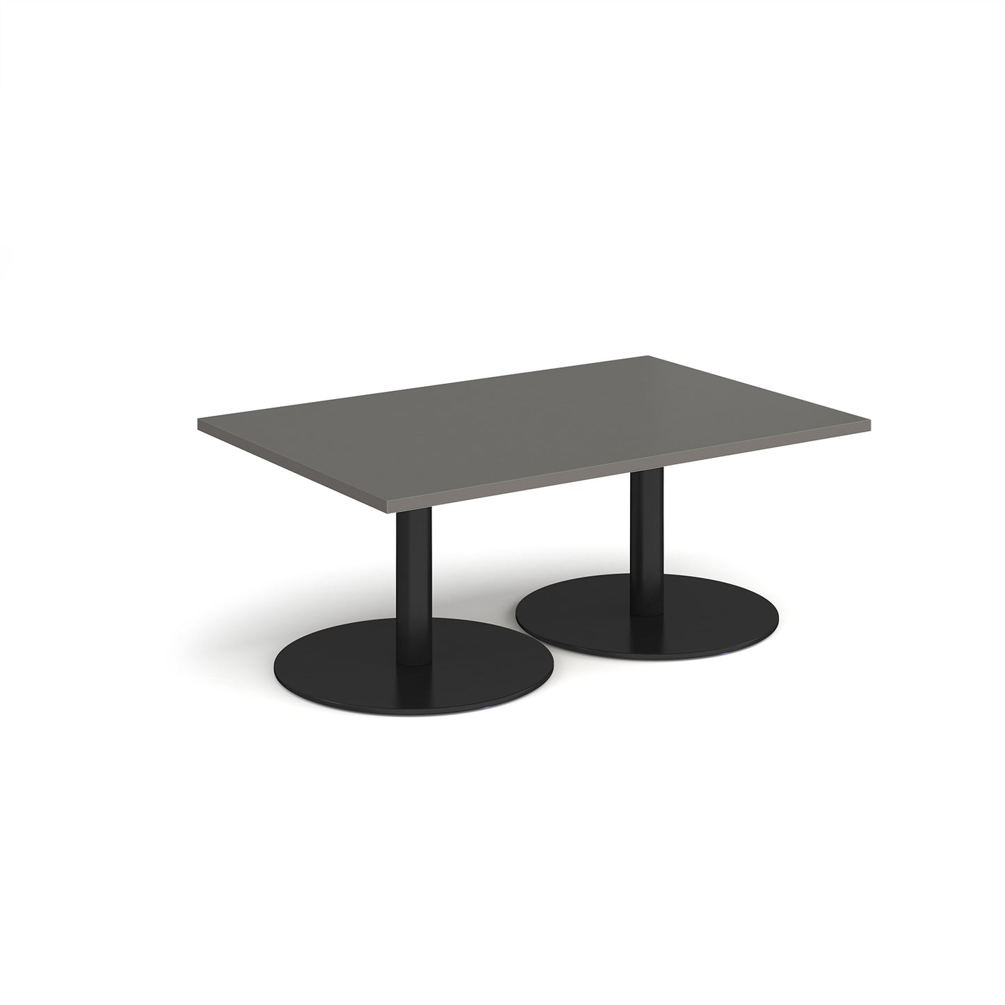 Monza rectangular coffee table with flat round bases