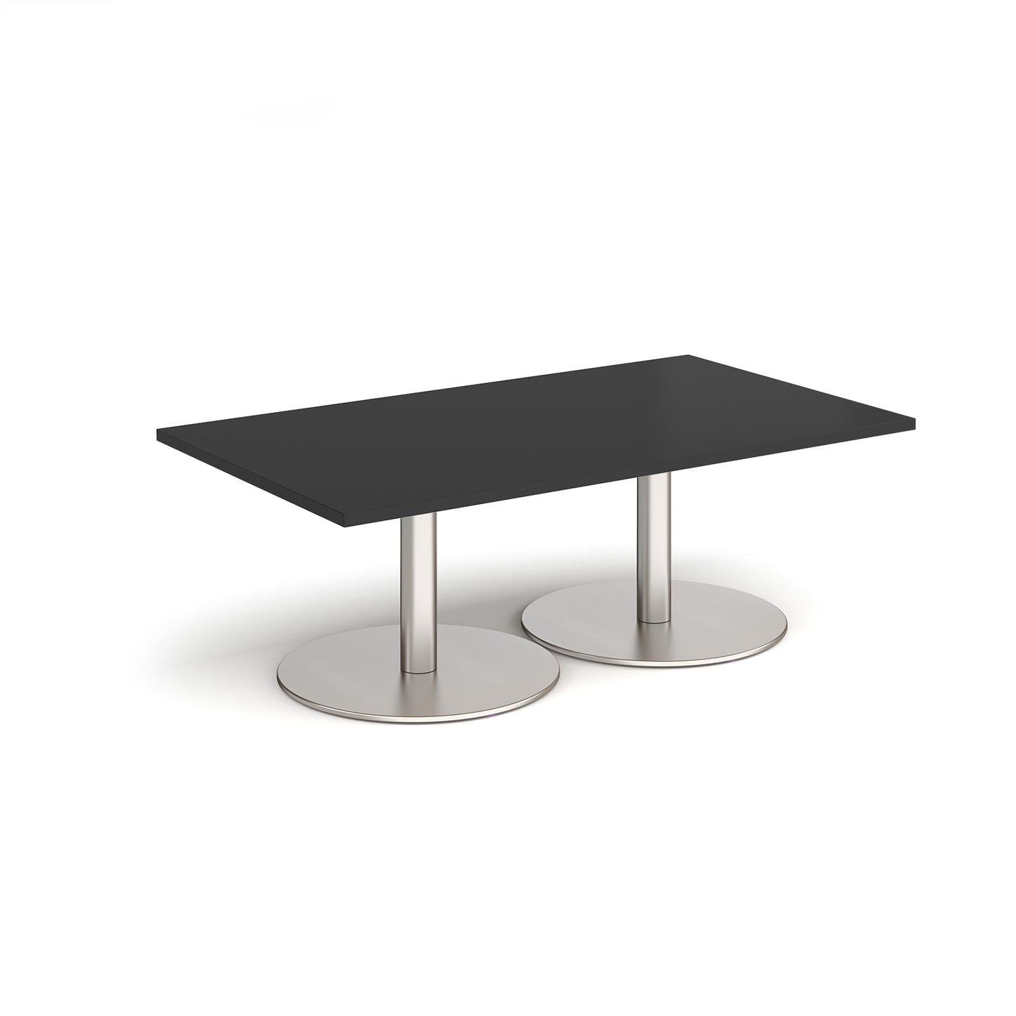 Monza rectangular coffee table with flat round bases