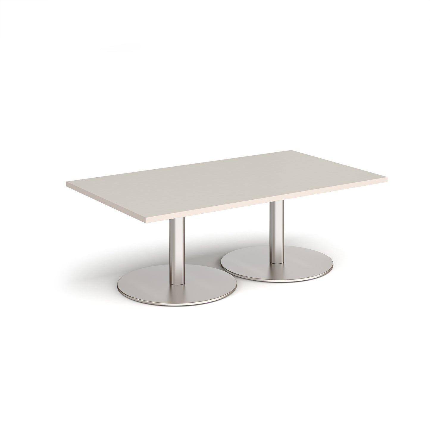 Monza rectangular coffee table with flat round bases