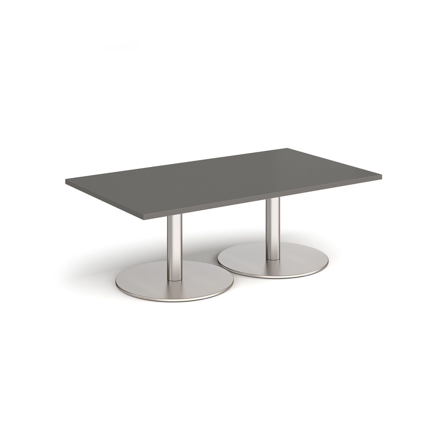 Monza rectangular coffee table with flat round bases