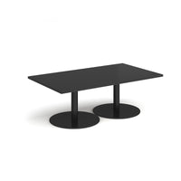 Monza rectangular coffee table with flat round bases