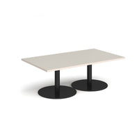 Monza rectangular coffee table with flat round bases