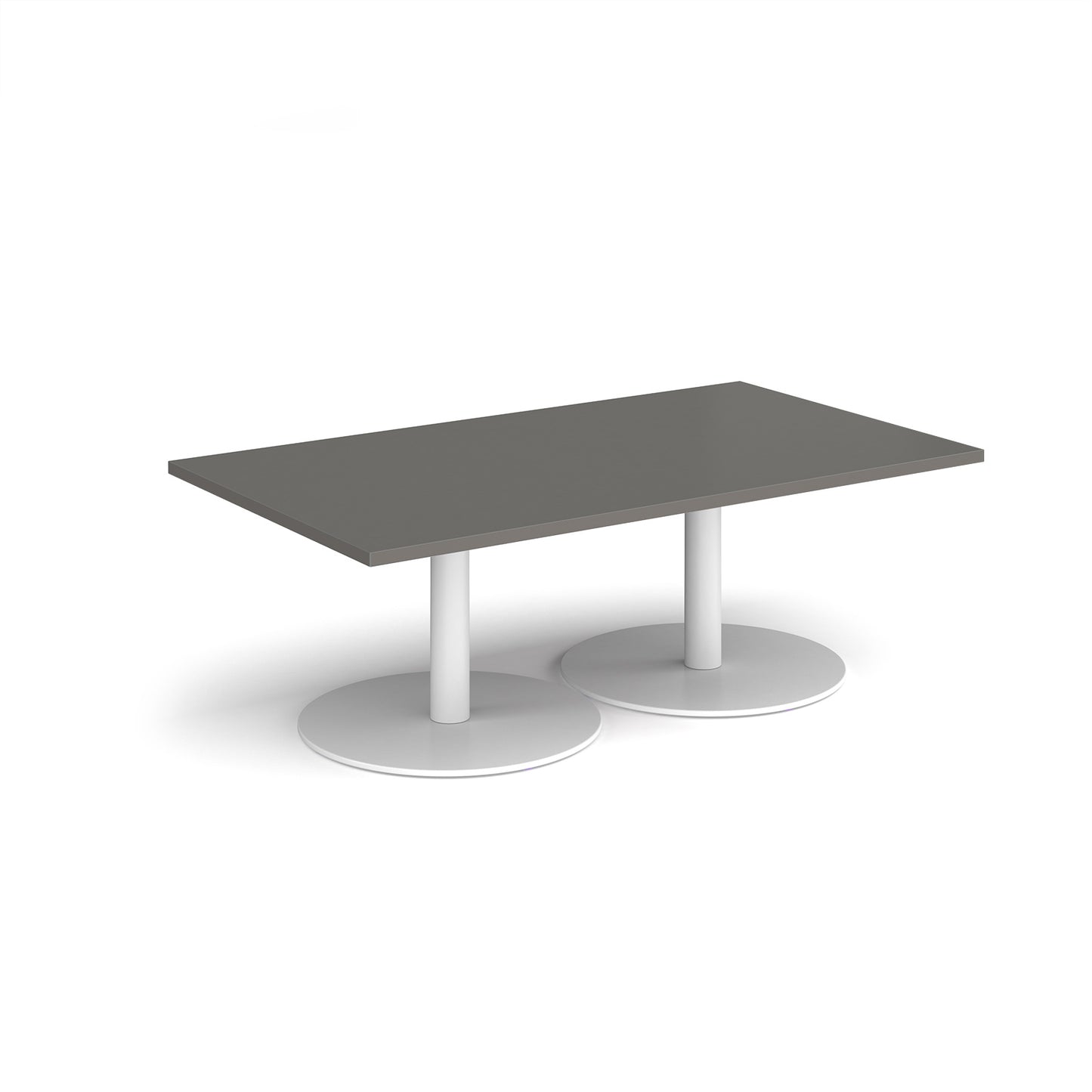 Monza rectangular coffee table with flat round bases
