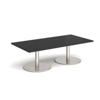 Monza rectangular coffee table with flat round bases